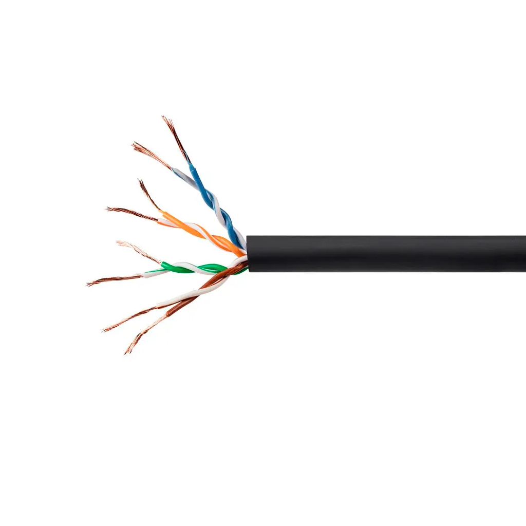 1000FT Cat5e Black